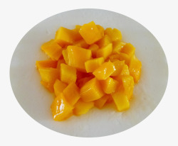芒果小块黄色切开的芒果块高清图片