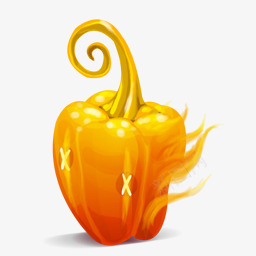 橙色超级漂亮的创意青椒图标png_新图网 https://ixintu.com png 创意 图标 橙色 漂亮 超级 青椒