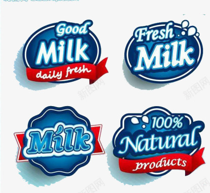 牛奶宣传图标图标