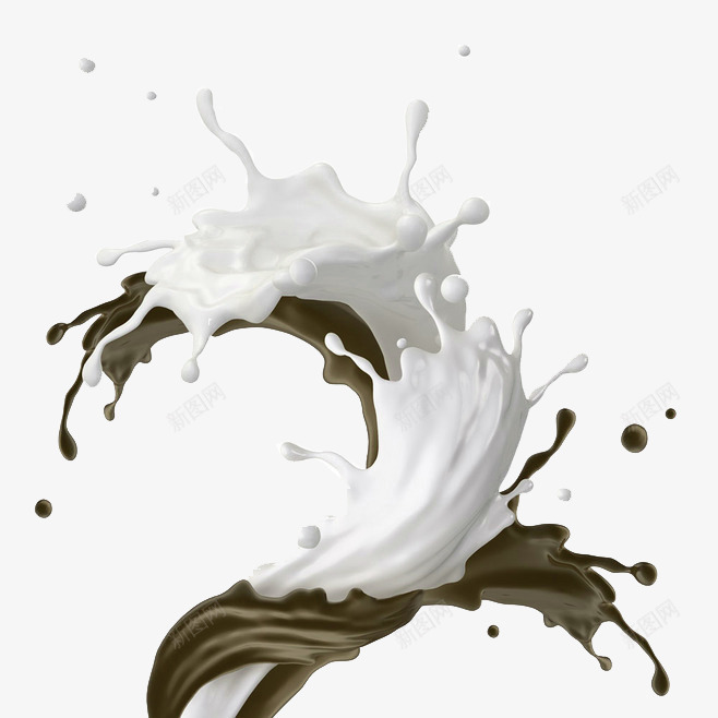 白色巧克力奶奶效果元素png免抠素材_新图网 https://ixintu.com 巧克力 效果元素 牛奶 白色