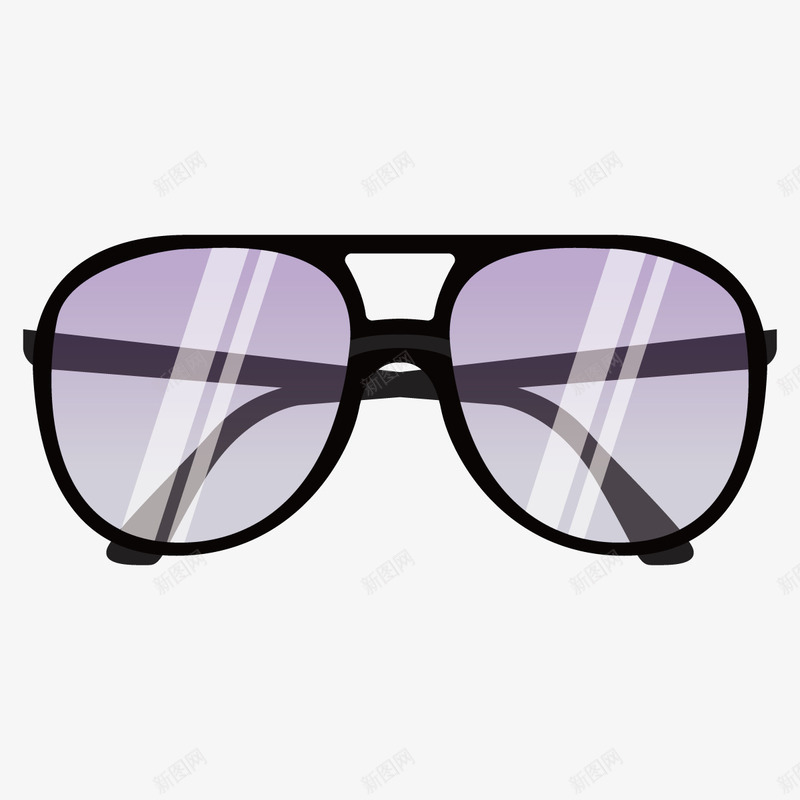 变色眼镜png免抠素材_新图网 https://ixintu.com 个性眼镜 墨镜 太阳镜 眼镜矢量 紫色渐变