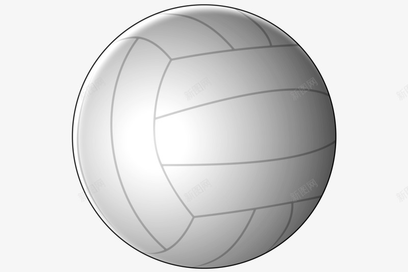 灰色的圆球png免抠素材_新图网 https://ixintu.com 圆球 排球 灰色 花纹