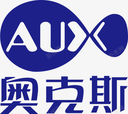 奥克斯logo矢量图图标图标