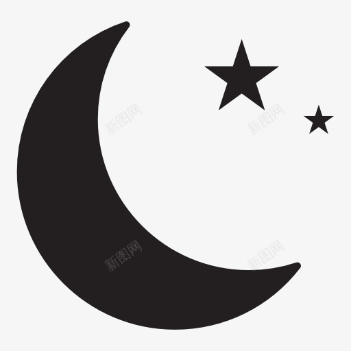星星月亮标志图标png_新图网 https://ixintu.com moo moon 月亮