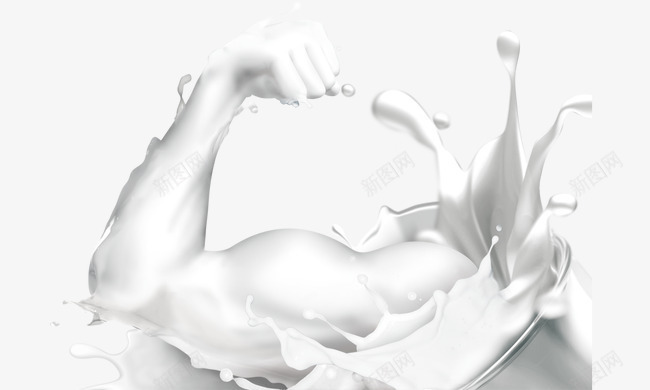牛奶强壮肌肉造型png免抠素材_新图网 https://ixintu.com 牛奶强壮肌肉造型