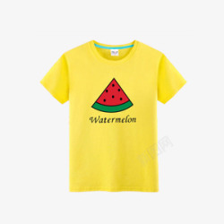 黄色西瓜瓤T恤高清图片