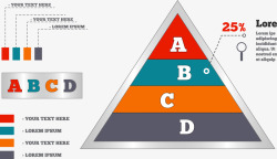 三角形图表商务信息图表示意图高清图片