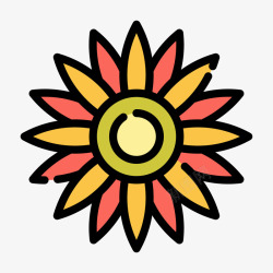 meb图标卡通手绘太阳花图标高清图片