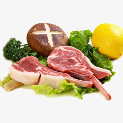 猪肉和果蔬素材