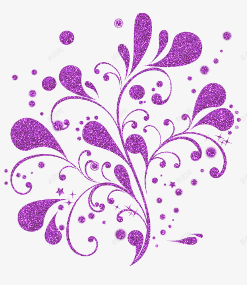 现代风格背景花纹png免抠素材_新图网 https://ixintu.com 漂亮 紫色 背景墙装饰 花纹