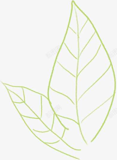 手绘个性创意树叶造型png免抠素材_新图网 https://ixintu.com 个性 创意 树叶 造型