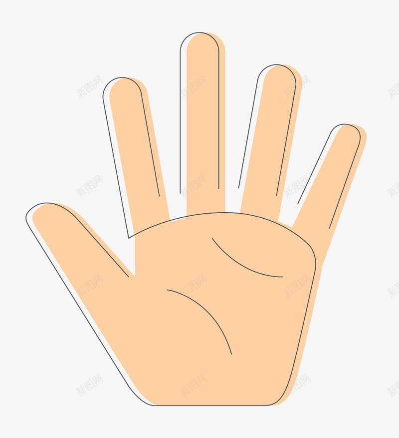 慈悲奉献元素图标png_新图网 https://ixintu.com 一只手掌 平面 彩绘 慈悲标识 手绘 黄色手掌