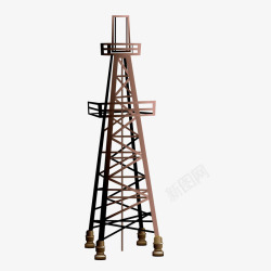 金属石油高架塔中石油矢量图素材
