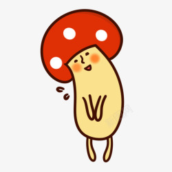 蘑菇贴心小人卡通蘑菇小人高清图片