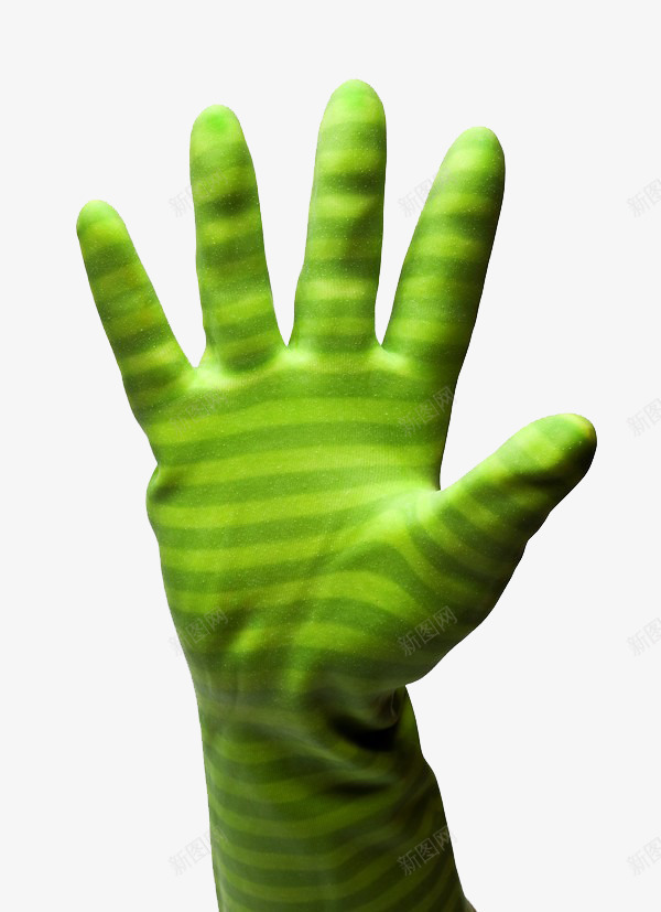 绿色橡胶手套png免抠素材_新图网 https://ixintu.com 不伤手 个性 产品实物 条纹