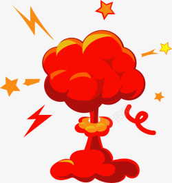红色爆炸爆炸标爆炸云素材