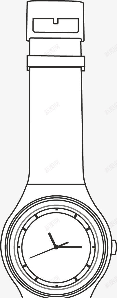 白色手表矢量图图标eps_新图网 https://ixintu.com 可爱 扁平 漂亮 矢量图