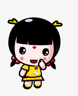 卡通可爱小人女孩素材