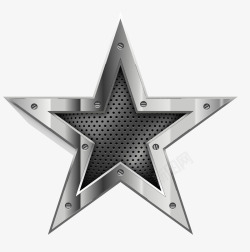 閲戝睘镒金属质感的星星矢量图高清图片