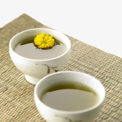 茶杯上的菊花素材