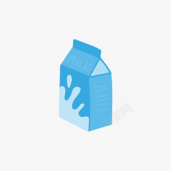 一盒蓝色的牛奶素材