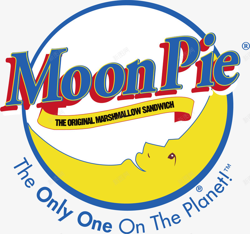 创意月亮矢量图ai免抠素材_新图网 https://ixintu.com moon pie planet 星球 月亮 矢量图