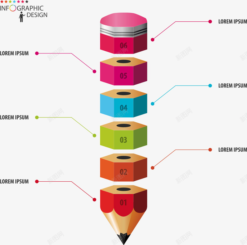 铅笔信息图表矢量图ai免抠素材_新图网 https://ixintu.com PPT元素 PPT图形 PPT图表 信息 商务信息 演示图形 铅笔信息图表 矢量图