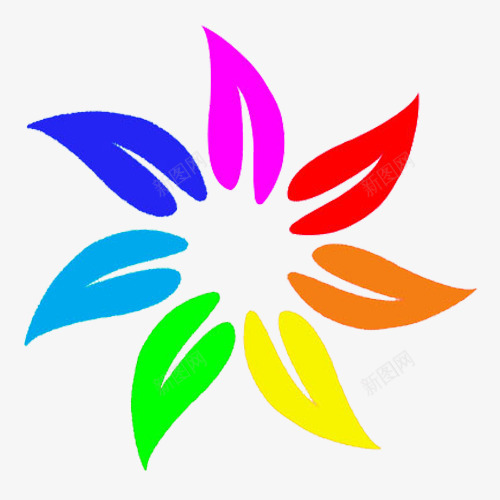 七色花logo图标png_新图网 https://ixintu.com logo 七色花 元素 多彩
