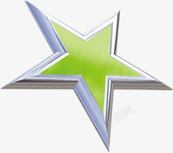 绿色卡通创意五角星个性素材