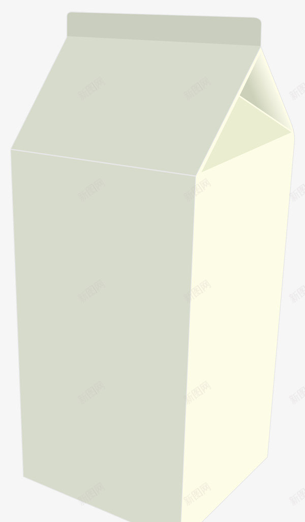 纸盒装牛奶盒png免抠素材_新图网 https://ixintu.com 产品实物 早餐 牛奶 白色 纸盒装