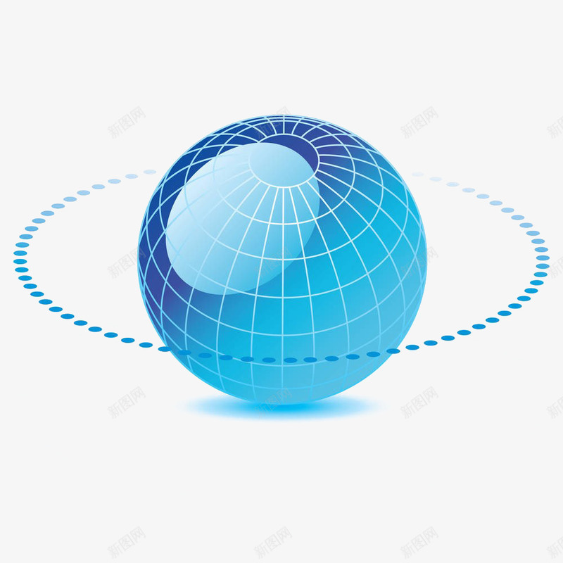 蓝色圆球环绕虚线png免抠素材_新图网 https://ixintu.com 圆球 环绕 蓝色 虚线 蚂蚁线