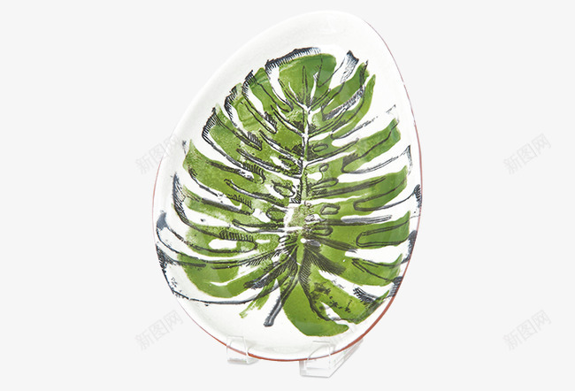 植物元素果盘png免抠素材_新图网 https://ixintu.com 果盘 玻璃 绿色 透明 香芋叶