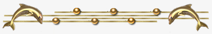 鱼装饰的金色分割线装饰png免抠素材_新图网 https://ixintu.com 分割线 手绘 珍珠 金属 金色 鱼