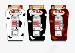 卡通售货机牛奶自动售货机高清图片