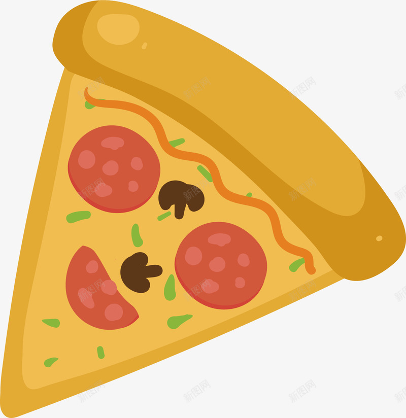 三角形披萨矢量图ai免抠素材_新图网 https://ixintu.com 创意 卡通 商务 多彩 手绘 披萨 美味 矢量图