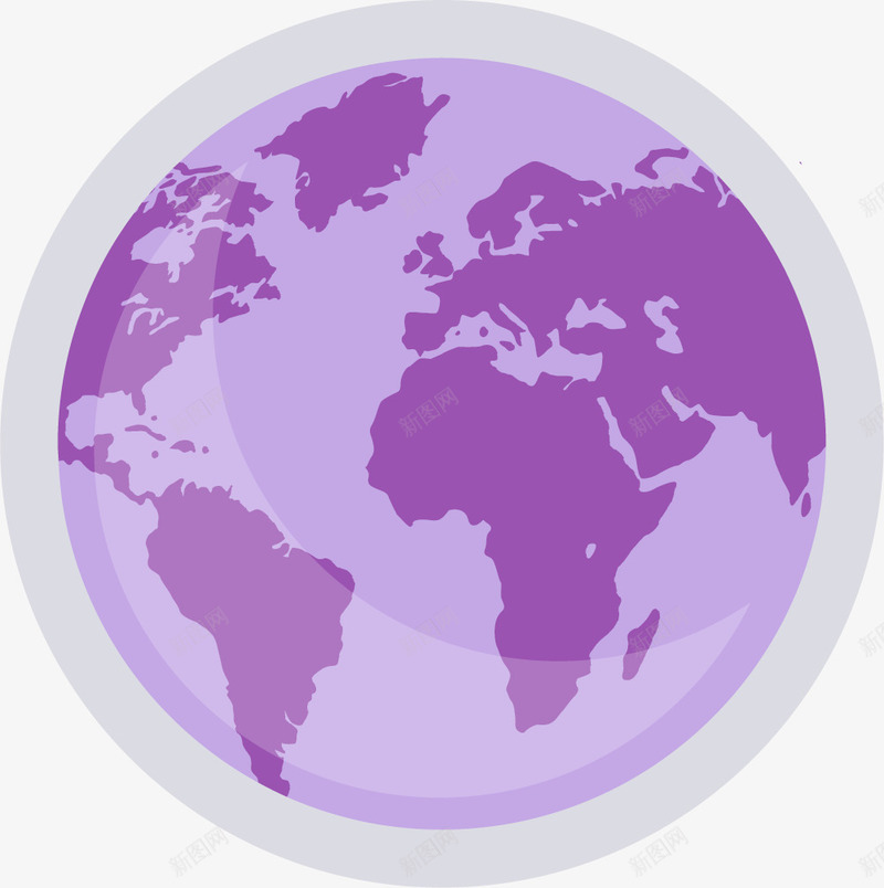 紫色手绘地球星球矢量图eps免抠素材_新图网 https://ixintu.com 卡通星球 宇宙地球 手绘 星球 矢量星球 紫色 行星 矢量图