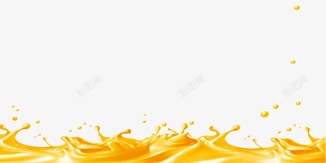 黄色橙汁水花png免抠素材_新图网 https://ixintu.com PNG 橙汁 水花 装饰图案 黄色