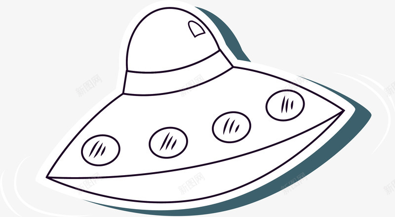 卡通飞船png免抠素材_新图网 https://ixintu.com 卡通飞船 外太空 宇宙飞船 科技 飞船 飞船线条