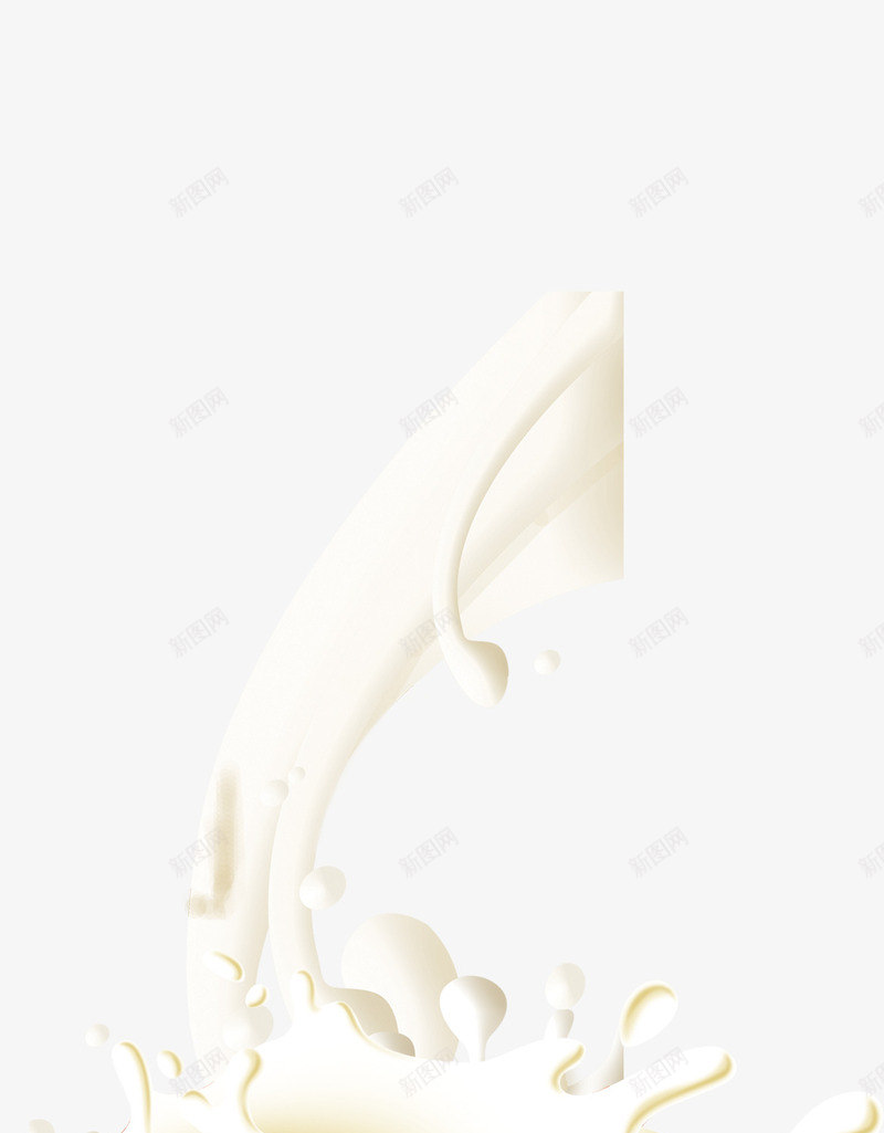 泼溅的牛奶png免抠素材_新图网 https://ixintu.com 海报装饰 牛奶 白色