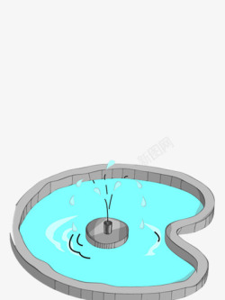 卡通的泳池素材