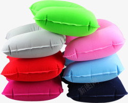 多彩颜色充气枕素材