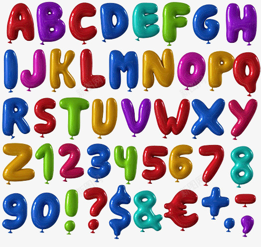 创意彩色26个字母png免抠素材_新图网 https://ixintu.com 创意字母 多彩字体 字体 字母 彩色 标点符号 艺术字 英文 视觉