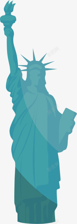 美国象征美国的自由女神矢量图高清图片
