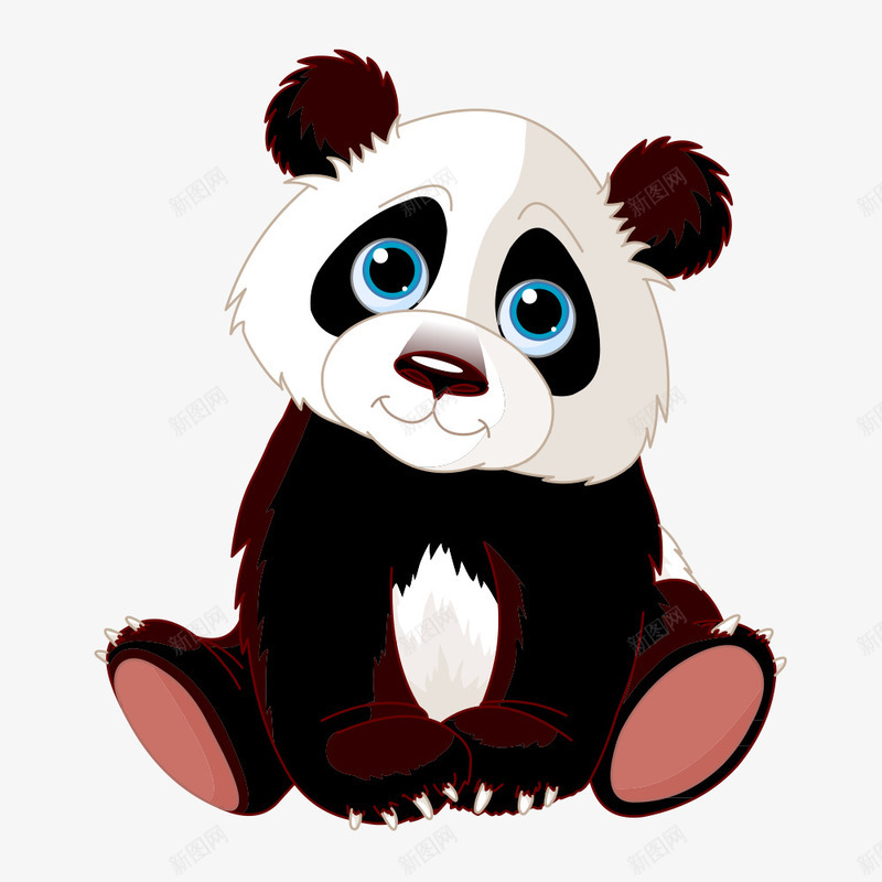 可爱的熊猫矢量图eps免抠素材_新图网 https://ixintu.com 动物插画 卡通动物 卡通动物漫画 卡通熊猫 熊猫 生物世界 矢量动物 陆地动物 矢量图