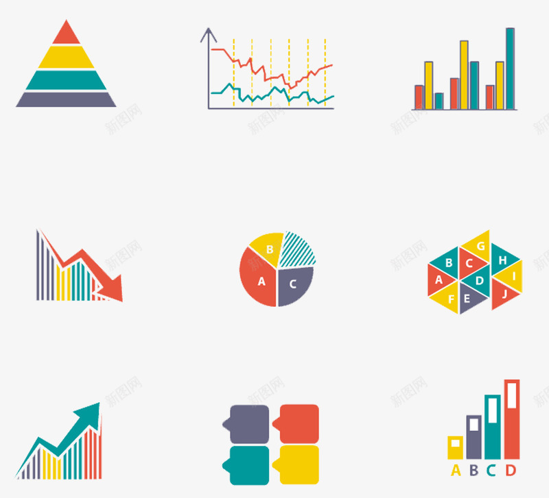 折线统计图png免抠素材_新图网 https://ixintu.com PPT 信息图表 免抠PNG素材 商务