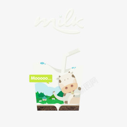 纯牛奶饮品图案素材