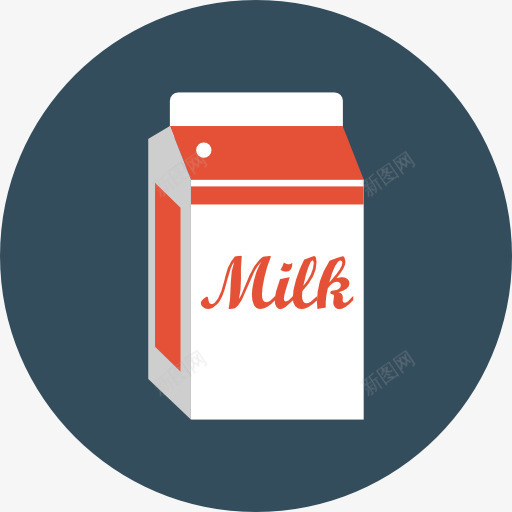 牛奶图标png_新图网 https://ixintu.com 健康食品 早餐 牛奶 食品 食品和餐厅 饮料