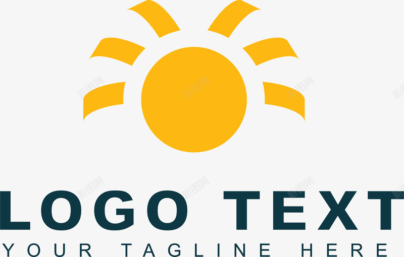 太阳照明logo图标png_新图网 https://ixintu.com 公司logo 图标 太阳 标识logo设计 照明 照明LOGO 黄色