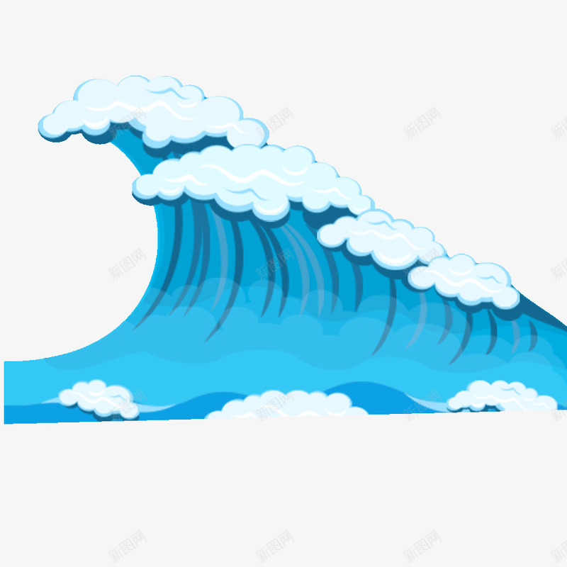 翻起的海浪png免抠素材_新图网 https://ixintu.com 大海 手绘 水花 海水 海浪 白色的 蓝色的