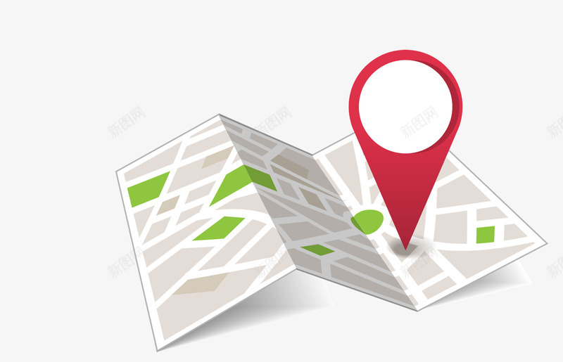 地图和定位标识图标png_新图网 https://ixintu.com png png素材 卡通地图 地图 定位标识